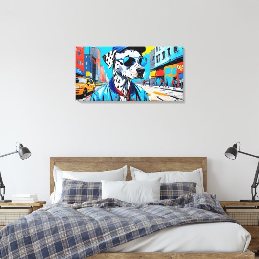 NYC DALMATIE CANVAS AFDRUK (Insitu (Slaapkamer))