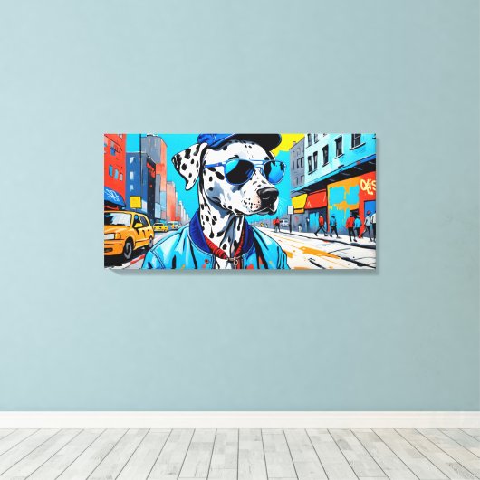 NYC DALMATIE CANVAS AFDRUK (Insitu (Houten vloer))
