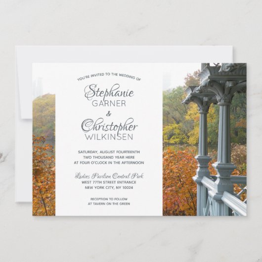 NYC Dames in het najaar van de herfst van het herf Kaart (Voorkant)