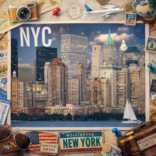 NYC – De Stad Die Nooit Pauzeert Briefkaart