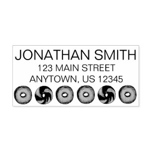 NYC Deli Bagel Breakfast Food Persoonlijk adres Rubberstempel