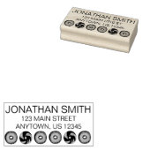 NYC Deli Bagel Breakfast Food Persoonlijk adres Rubberstempel (Gestempeld)