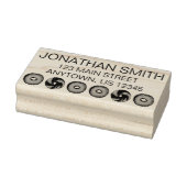 NYC Deli Bagel Breakfast Food Persoonlijk adres Rubberstempel (Stempel)