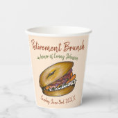 NYC Deli Bagel Cream Kaas Kappers Uien Lox Papieren Bekers (Voorkant)