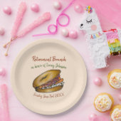 NYC Deli Bagel Cream Kaas Kappers Uien Lox Papieren Bordje (Feest)