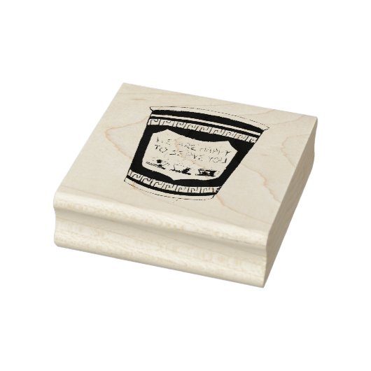 NYC Deli is blij je Griekse koffiebeker te dienen Rubberstempel (Stempel)