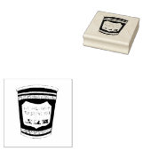 NYC Deli is blij je Griekse koffiebeker te dienen Rubberstempel (Gestempeld)