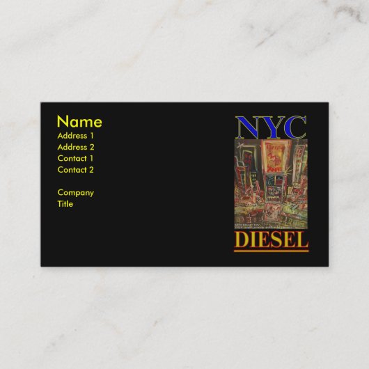 NYC DIESEL VISITEKAARTJE (Voorkant)