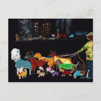 Nyc Dogwalker Feestdagenkaart