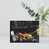 Nyc Dogwalker Feestdagenkaart (Staand voorkant)