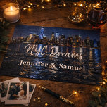 NYC Dreams Romantic Skyline Couples Keepsake Legpuzzel<br><div class="desc">Celebrate love with a beautiful keepsake inspired by the magic of New York City. This elegant NYC Dreams skyline puzzle captures the glowing Manhattan skyline reflecting across the water, creating a romantic and timeless scene. Personalized with names, this puzzle becomes more than just a fun activity—it becomes a meaningful keepsake...</div>