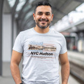 NYC Dreyfuss Hudson Locomotive. American flag T-shirt