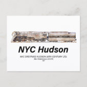 NYC Dreyfuss Hudson Steam Locomotive. Profile Briefkaart (Voorkant)
