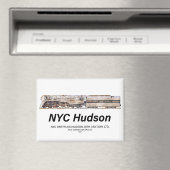 NYC Dreyfuss Hudson Steam Locomotive. Profile Magneet (Insitu (Vaatwasser))