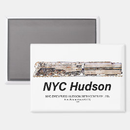 NYC Dreyfuss Hudson Steam Locomotive. Profile Magneet