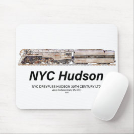NYC Dreyfuss Hudson Steam Locomotive. Profile Muismat
