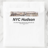 NYC Dreyfuss Hudson Steam Locomotive. Profile Rechthoekige Sticker (Tas)