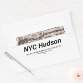 NYC Dreyfuss Hudson Steam Locomotive. Profile Rechthoekige Sticker (Envelop)