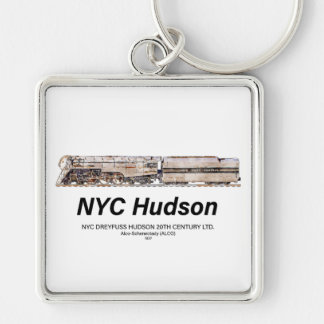 NYC Dreyfuss Hudson Steam Locomotive. Profile Sleutelhanger