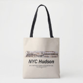 NYC Dreyfuss Hudson Steam Locomotive. Profile Tote Bag (Voorkant)