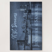 NYC Dromen Romantische Silhouet Legpuzzel (Verticaal)