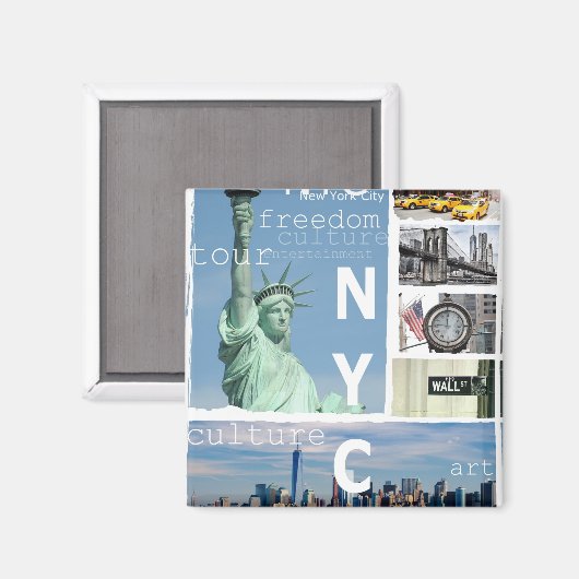 Nyc Elegant Modern New York Magneet (Voorkant / Achterkant)