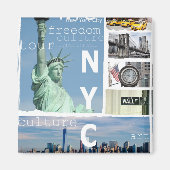 Nyc Elegant Modern New York Magneet (Voorkant)