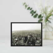 NYC Empire State View B&W Briefkaart (Staand voorkant)