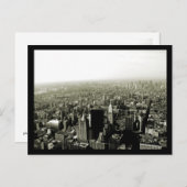 NYC Empire State View B&W Briefkaart (Voorkant / Achterkant)