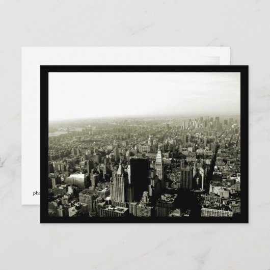 NYC Empire State View B&W Briefkaart (Voorkant / Achterkant)