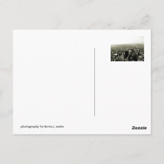 NYC Empire State View B&W Briefkaart (Achterkant)