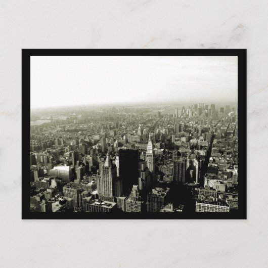 NYC Empire State View B&W Briefkaart (Voorkant)