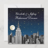 NYC ESB Skyline Blue Star Moon repetitie diner Kaart (Voorkant)