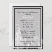 NYC ESB Skyline Etched Black Starry Bachelorette V Kaart (Achterkant)