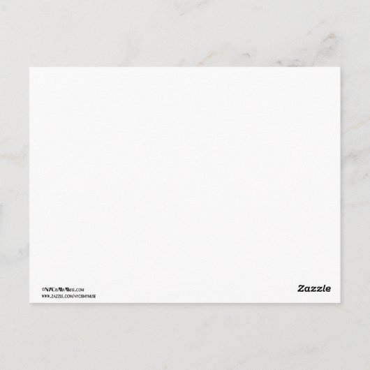 NYC ESB Skyline Silhouet Blu Sterrentafel nummer Briefkaart (Achterkant)