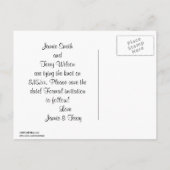 NYC ESB Skyline Silhouette Blue Starry Save Date Aankondigingskaart (Achterkant)