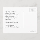 NYC Etched Fisheye Skyline BW Paars Save the Date Aankondigingskaart (Achterkant)