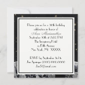 NYC Etched Skyline Zwart Goud Sterren Verjaardag Kaart (Achterkant)