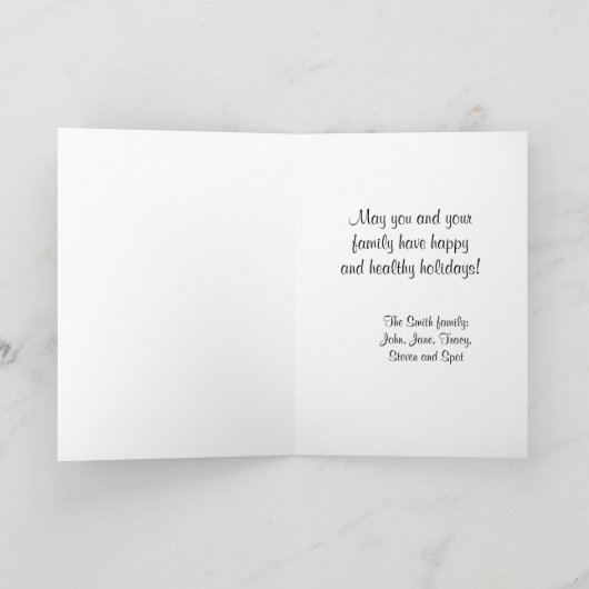 NYC Etched Statue of Liberty Kerstfeestay Feestdagen Kaart (Binnen)