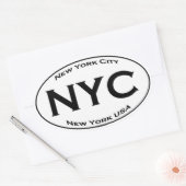 NYC Euro Stijl Ovaal Logo Ovale Sticker (Envelop)