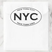 NYC Euro Stijl Ovaal Logo Ovale Sticker (Tas)