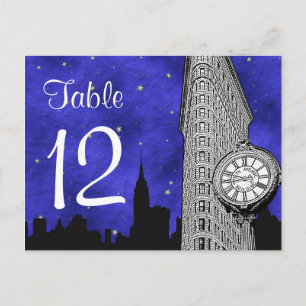 NYC Flatiron Silhouet van de Skyline Zwart S2 Tafe Briefkaart