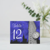 NYC Flatiron Skyline Silhouet BL S2 Tafelnummer (Staand voorkant)