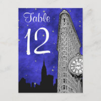NYC Flatiron Skyline Silhouet BL St Tafelnummer