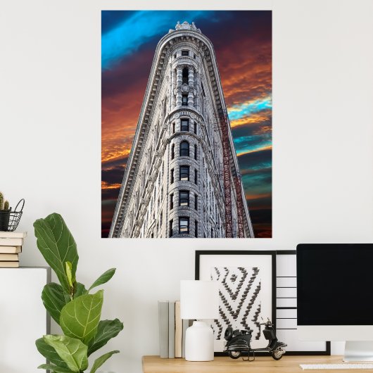 NYC FLATIRON SKYSCRAPER POSTER (Thuiskantoor)