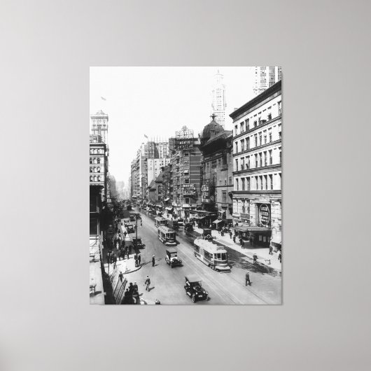  NYC-foto van Broadway (1920) Canvas Afdruk (Voorkant)