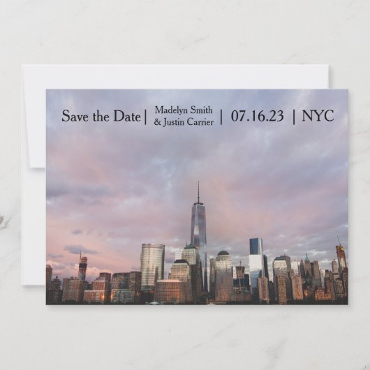 NYC Freedom Tower Foto: sla de datum op Save The Date (Voorkant)