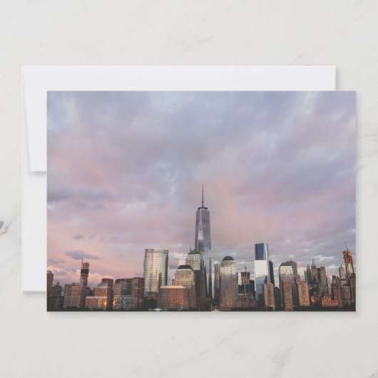 NYC Freedom Tower Foto: sla de datum op Save The Date (Achterkant)