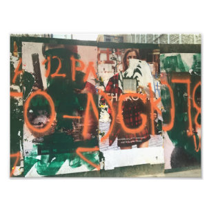 NYC Garment District Graffiti Sprayverf Urban Art Foto Afdruk