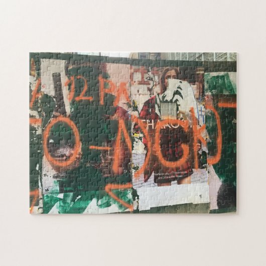 NYC Garment District Graffiti Sprayverf Urban Art Legpuzzel (Horizontaal)